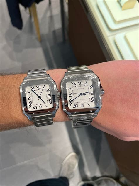 cartier santos large vs medium.